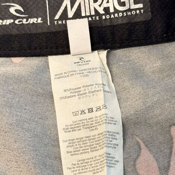 RIP CURL Sz 36 Mens Mirage Connor Flyer 19" Board Shorts Swim Trunks Floral - Picture 10 of 11